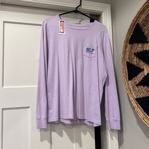Vineyard Vines Lavender Long Sleeve Shirt with Pocket